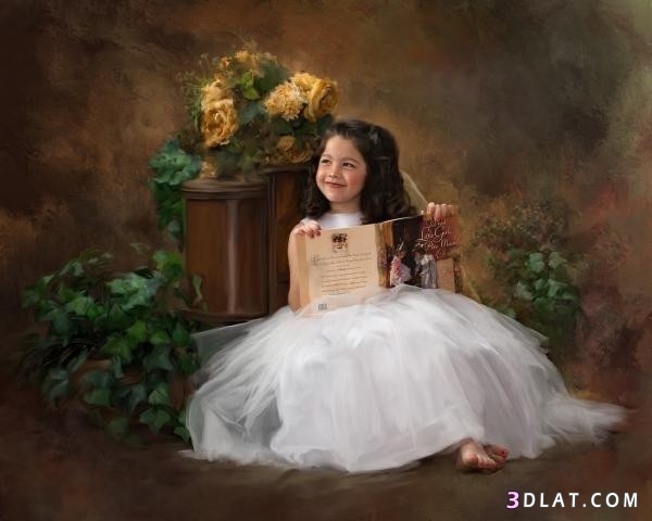 صور أطفال مرسومة بالألوان الزيتية 2025 , أجمل صور لوحات فنيه للأطفال 2025