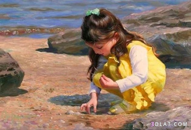 صور أطفال مرسومة بالألوان الزيتية 2024 , أجمل صور لوحات فنيه للأطفال 2024