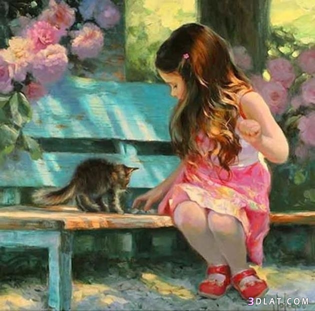 صور أطفال مرسومة بالألوان الزيتية 2025 , أجمل صور لوحات فنيه للأطفال 2025