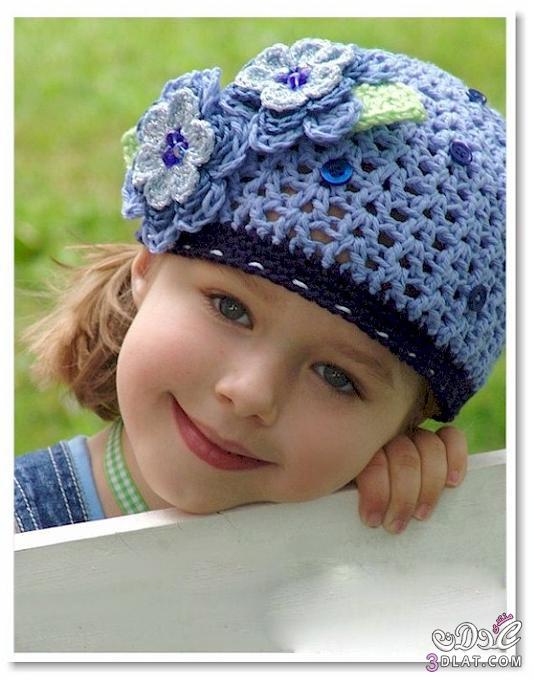 قبعات اطفال كروشيه.اجمل قبعات للاطفال.قبعات اطفال انيقة