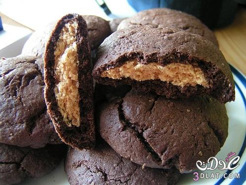 طريقة تحضير بسكويت شوكولاتة بزبدة الفول السودانى - وصفات جديدة ومميزة