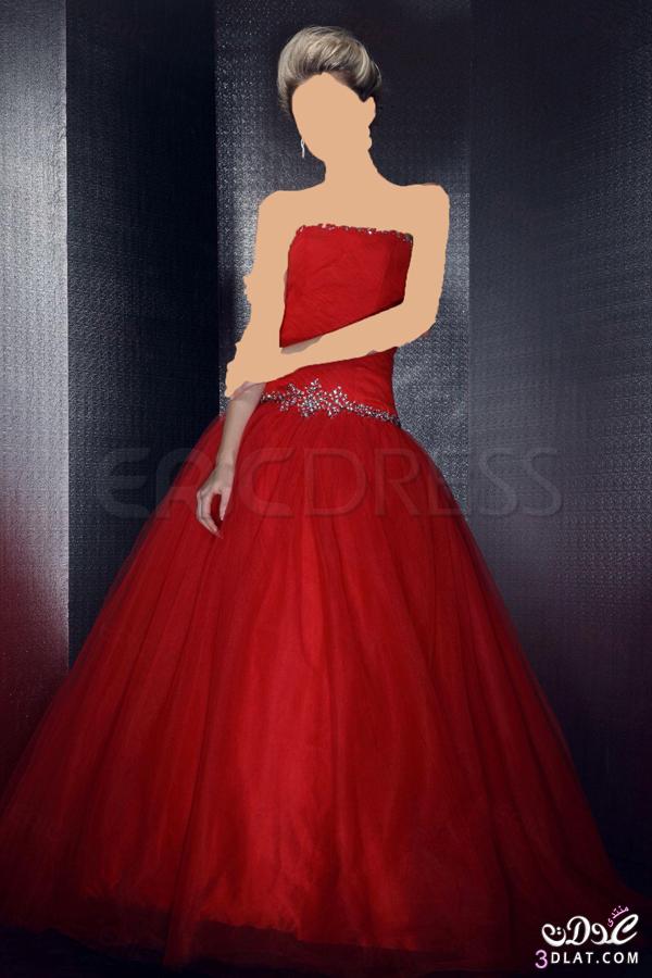 فستان الخطوبة ..... احمر