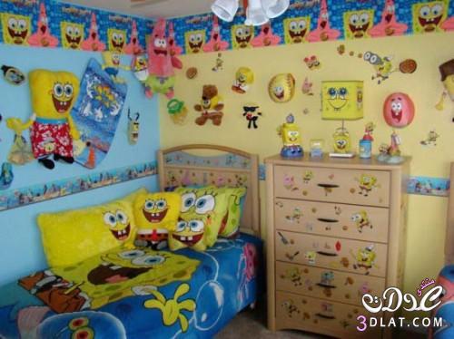 غرف نوم للاطفال اجمل غرف نوم الاطفال لمحبي سبونج بوب غرف نوم اطفال 2024