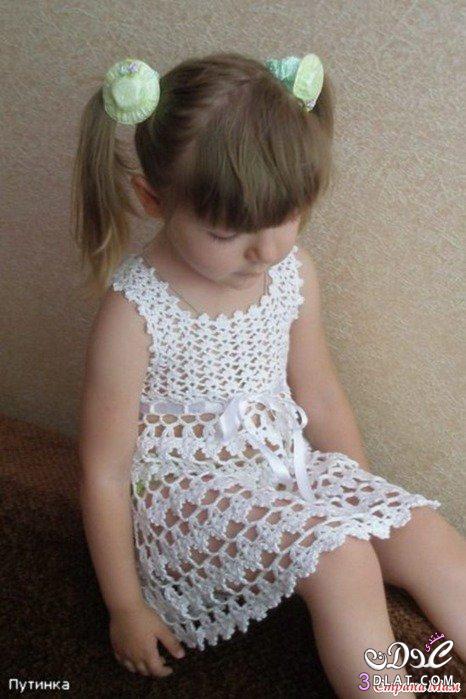 فستان طفلة كروشية يجنن وبالباترون