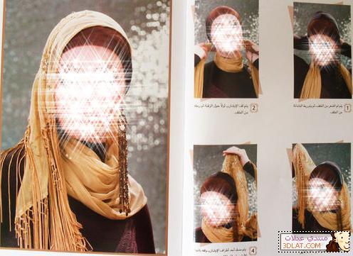 ربطات حجاب 2024 بالصور اربع ربطات مختلفة جديدة , طرق لفها