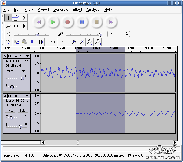 برنامج audacity-win-1.2.6.exe لتسجيل وتقطيع وعمل مونتاج للصوت