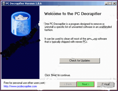 PC-Decrapifier -أداة لحذف التولز بار والباتشات التي تضاف للمتصفح