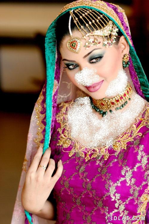 مكياج واكسسوارات وازياء هنديه رااائعه  للعروس 2024