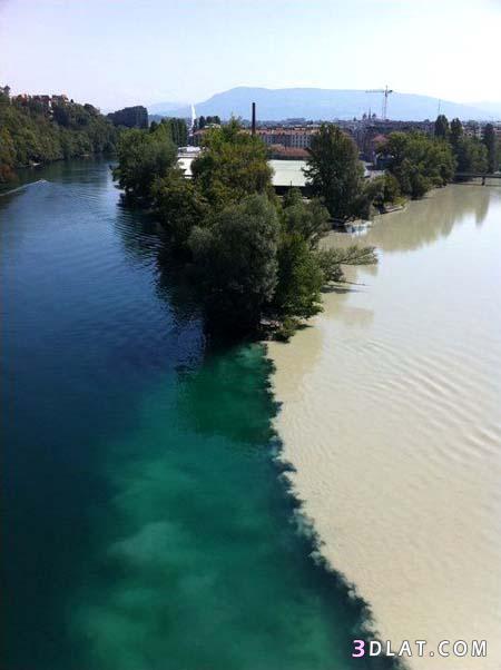 صور نهران يلتقيان عند مدينة جنيف السويسرية
