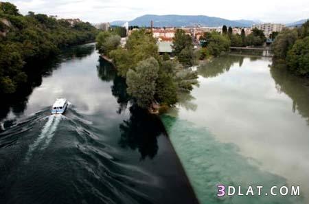 صور نهران يلتقيان عند مدينة جنيف السويسرية