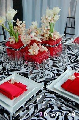أجمل التصميمات لطاولات صاله الزفاف