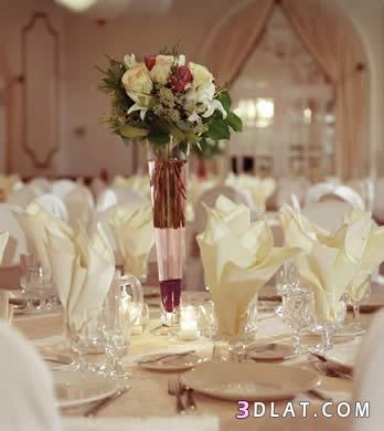 أجمل التصميمات لطاولات صاله الزفاف