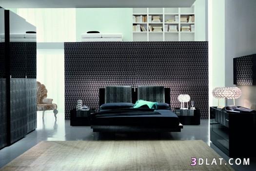 غرف نوم مودرن باللون الأسود