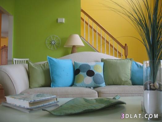 ديكورات غرفة معيشة بألوان الطبيعة الحلوة