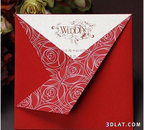 بطاقات دعوة زفاف حمراء ..لزفاف ينبض بالحب