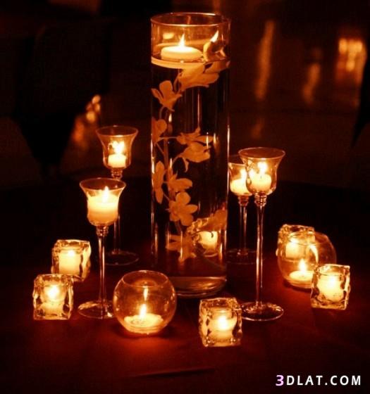 الشموع فى الافراح رومانسية وهدوء
