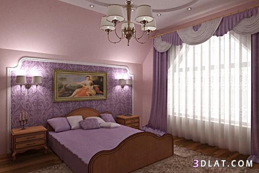 غرف نوم باللون البنفسجي.. لون العظمة والفخامة والتميز