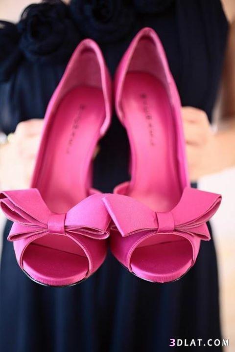 أحذيه - تشكيله احذيه باللون الوردى