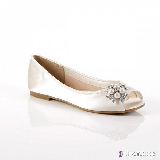 أحذية فلات للعرائس الطويلة- اجمل احذية ارضى للعروس