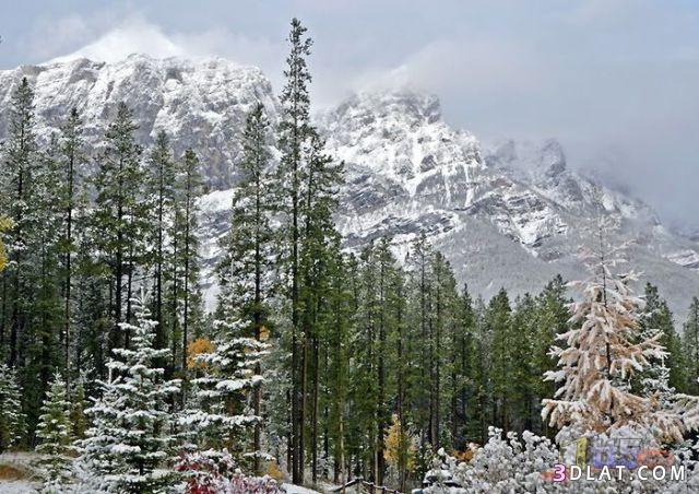 صور الجبال تغطيها الثلوج البيضاء قمة الجمال والروعه الطبيعية