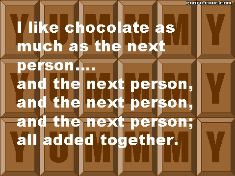 الي بتحب الشوكولاتة تدخل