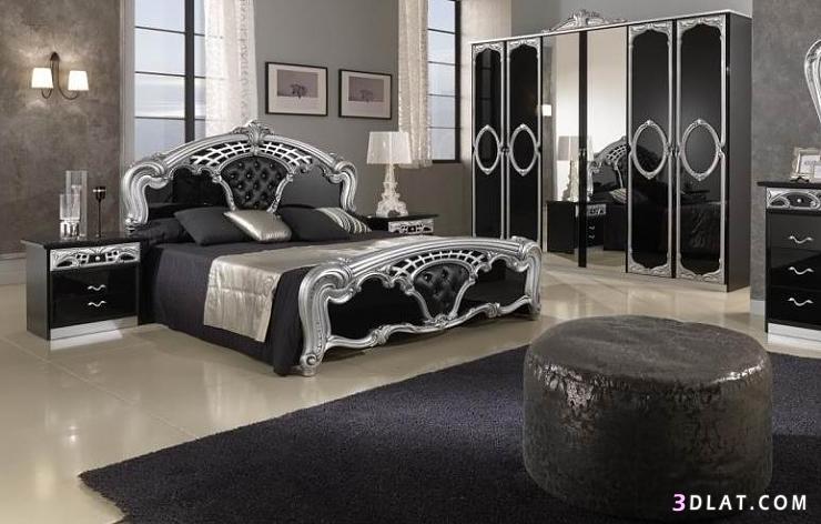 صور غرف نوم باللون السيلفر والاسود غرف نوم فخمه باللون الفضى والاسود