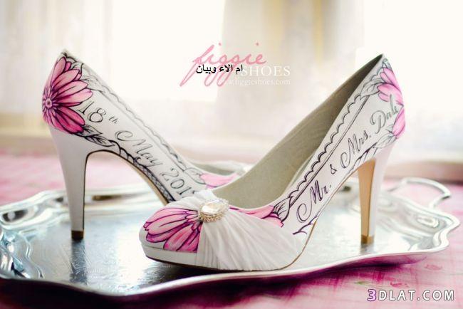 احذية العروس باحلى الرسمات,احذية العروس مرسومة باليد من figie shoes