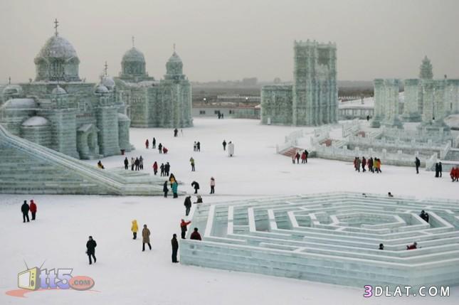 مهرجان لنحت الثلوج فى الصين روعة