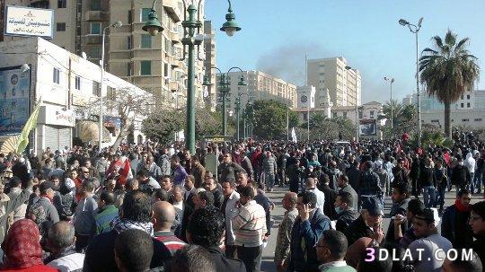 محدث- 19 مصابا في اشتباكات الإسكندرية والمتظاهرون يستولون على مساكن الأمن المركز