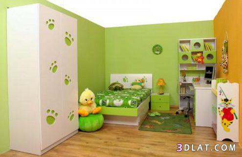 ديكورات غرف نوم أطفال باللون الأخضر ، غرف نوم أطفال باللون ألاخضر،ديكورات أطفال
