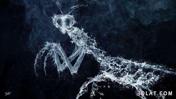 لوحات فنية مدهشة باستخدام الماء والجليد