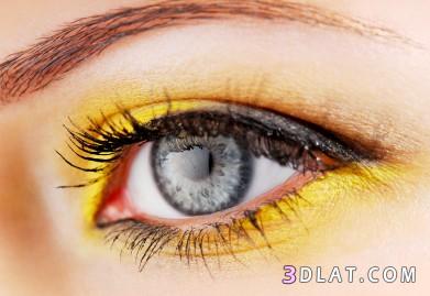 ظلال عيون باللون الأصفر مكياج عيون روووعة بجازبية وجرائة الأصفر 2024