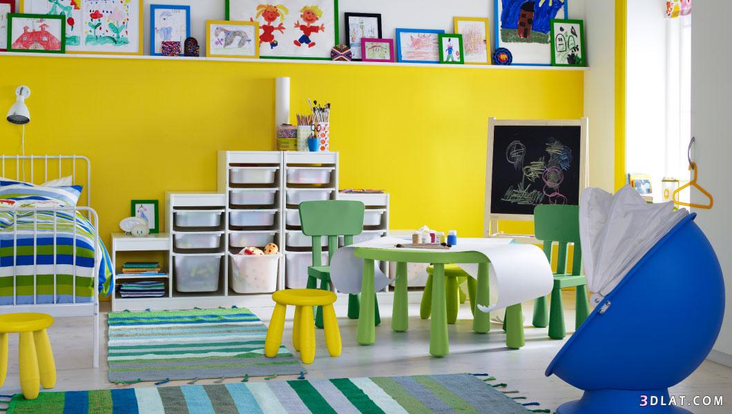 غرف نوم للاطفال،احدث ديكورات غرف الاطفال،غرف اطفال بالوان زاهيه