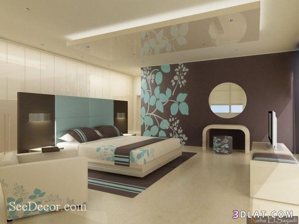غرف نوم ومفارش سرير بالالوان العصريه
