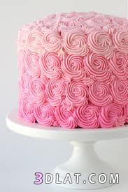 تورتة باللون الوردى ، كيك درجات الروز ، بالشرح والصور التورتة الوردية Omber Cake