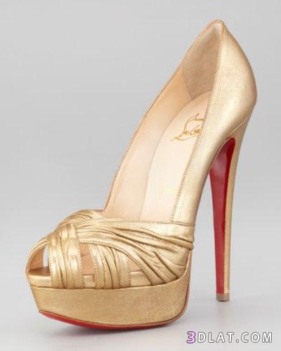 احذية باللون الذهبي للسهرات احذية ذهبية ساحرة