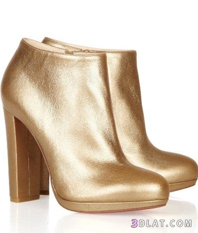 احذية باللون الذهبي للسهرات احذية ذهبية ساحرة