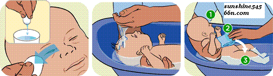 طريقة أستحمام الطفل الرضيع بالصور