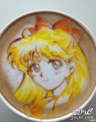 فنانة يابانية ترسم شخصيات كرتونية على القهوة شاهد بالصور رسوم كرتونية على القهوة