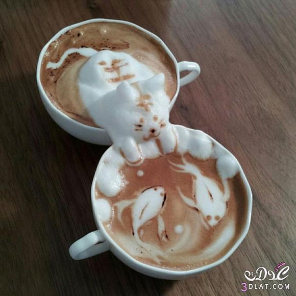 من غرائب الفنون: أعمال فنية مدهشة برغوة القهوة!