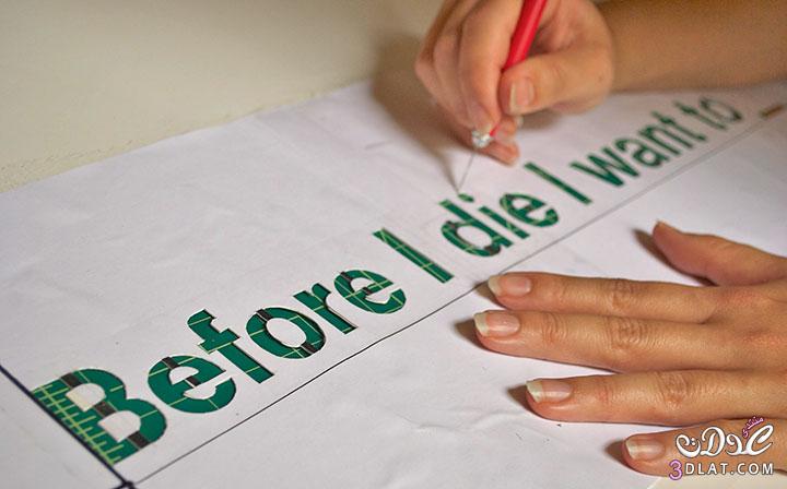 قبل أن أموت ، أريد أن .