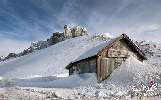 صور طبيعيه لجليد مغطى لبيوت خشبيه رائع اجمل صور الثلج 2024