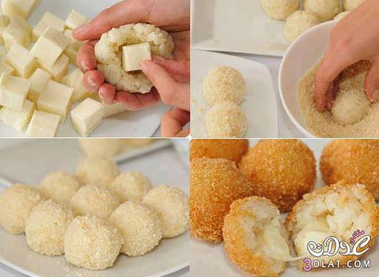 طريقة عمل كرات البطاطس بالجبنه كيفية تحضيركرات البطاطس بالجبنه