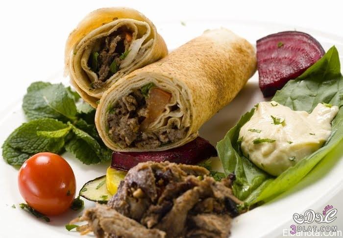 طريقة عمل شاورما اللحم بالخبز العربي في الفرن 2024