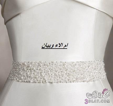 احزمة لفساتين العروس,احذث الاحزمة لفساتين العرايس 2024 من اسبوع برشلونة للموضة