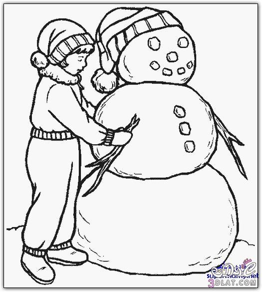 رسومات اطفال جميله رسومات رجل الثلج للتلوين رسومات اطفال للتلوين
