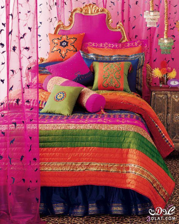 مفارش سرير جميلة مفارش  ملونة لغرف النوم