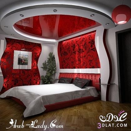 ديكورات غرف نوم  باللون الاحمر 2024 أحدث ديكورات غرف النوم باللون الأحمر