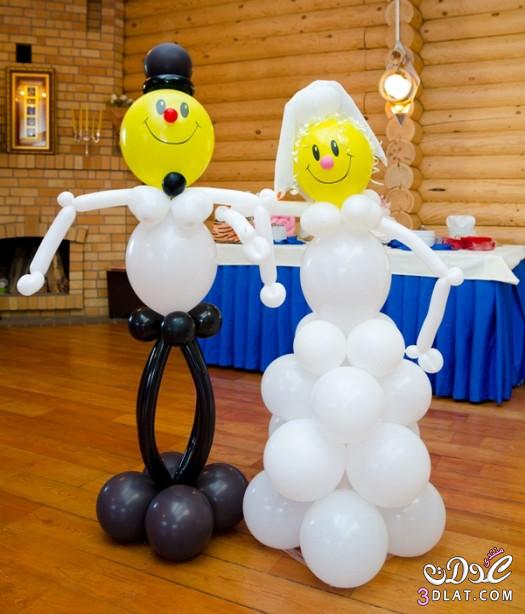 بالونات وافكار جميله لحفلات الزفاف والافراح