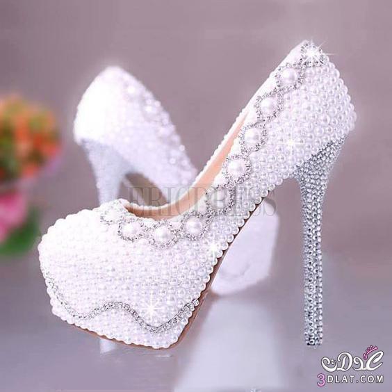 احذية عرايس 2024,تشكيلة جديدة مميزة من الاحذية البيضاء لليلة الزفاف,جزم افراح
